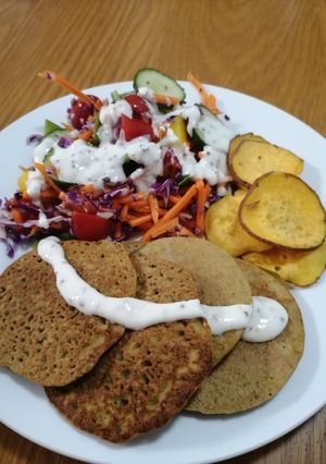 A picture of GF Lentil Pancakes.