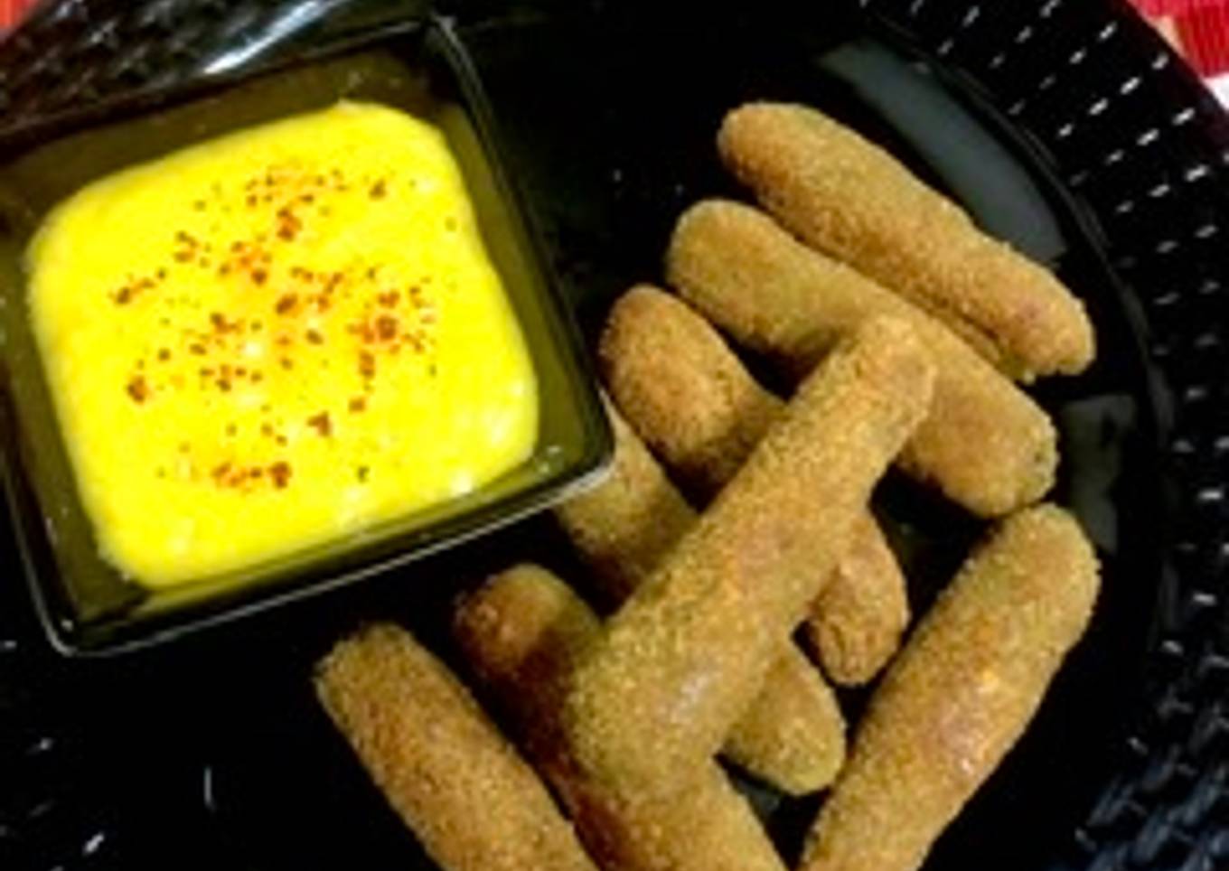 Mango flavoured Chicken fingers with mango dip