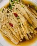 Nấm kim châm hấp xì dầu