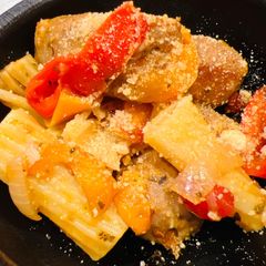 A picture of Beefy Sausage Pasta 🍝.