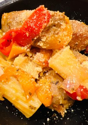 A picture of Beefy Sausage Pasta 🍝.