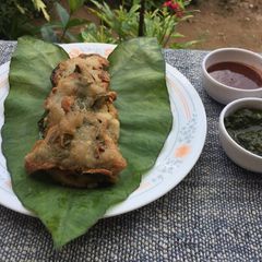 A picture of Farali Patra Samosa.