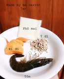 Cháo tôm mix dầu óc chó