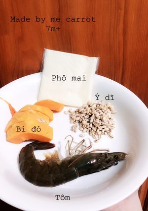 Hình của món Cháo tôm mix dầu óc chó.