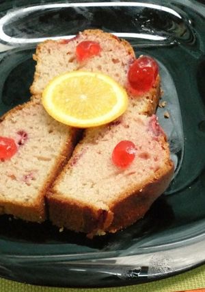 A picture of Strawberry cashewnut cake.