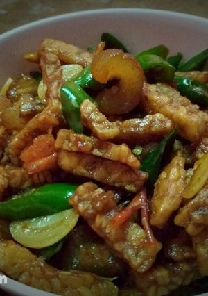 Foto resep Oseng Tempe kikil cabe hijau