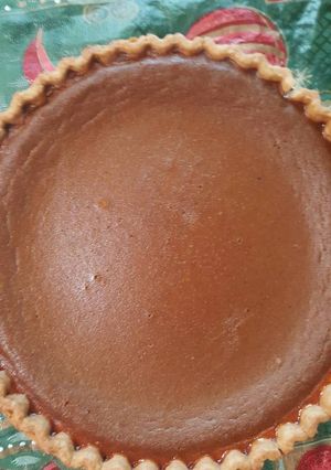 A picture of Pumpkin Pie filling.