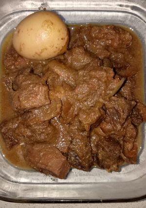 Foto resep Gudeg daging dan telur simple tanpa daun jati