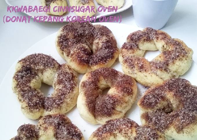 Langkah Mudah untuk Menyiapkan Donat Kepang Korean Oven cinnamon sugar, Bisa Manjain Lidah