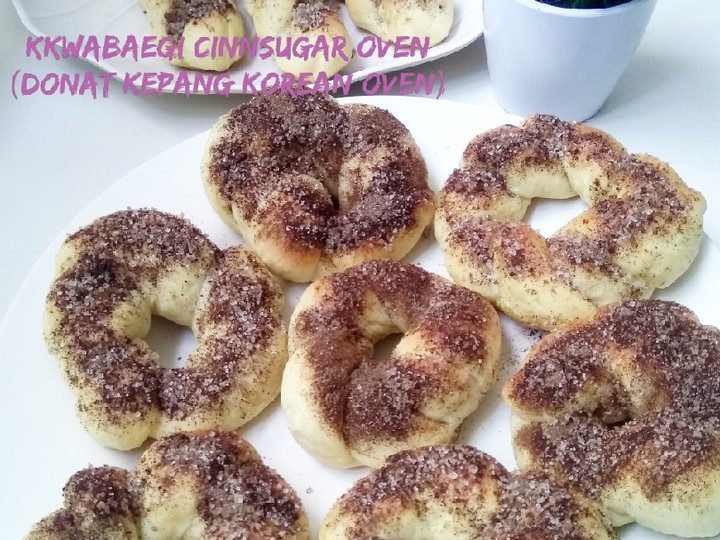 Resep: Donat Kepang Korean Oven cinnamon sugar Irit Anti Gagal