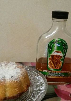 Una foto de Budín de pera y licor