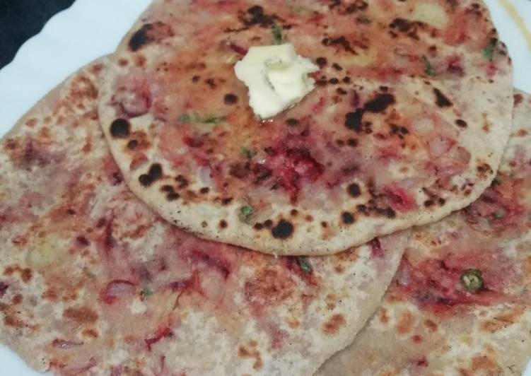 Steps to Make Award-winning Beetroot Potato Paratha