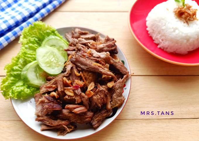 Resep Empal Gepuk Suwir Ala Gepuk Ny Ong Oleh Mrs Tans Ig Tans