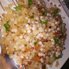 A picture of Sabutdana khichdi in pressure cooker.