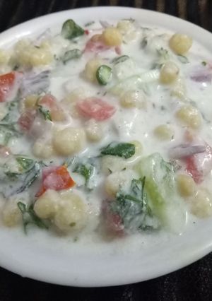 A picture of Dahi boondi salad.