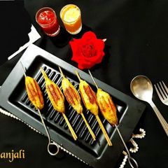 A picture of Chicken Seekh Kababs.