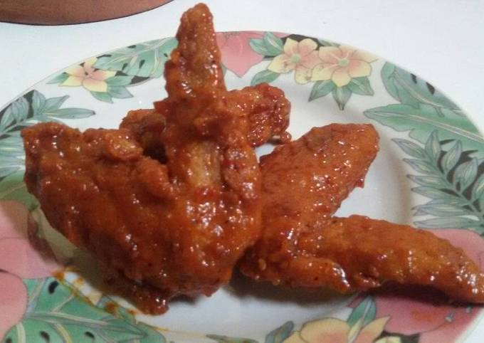 Fire wings (sayap ayam pedas ala recheese)