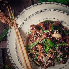A picture of Mangolian Beef.