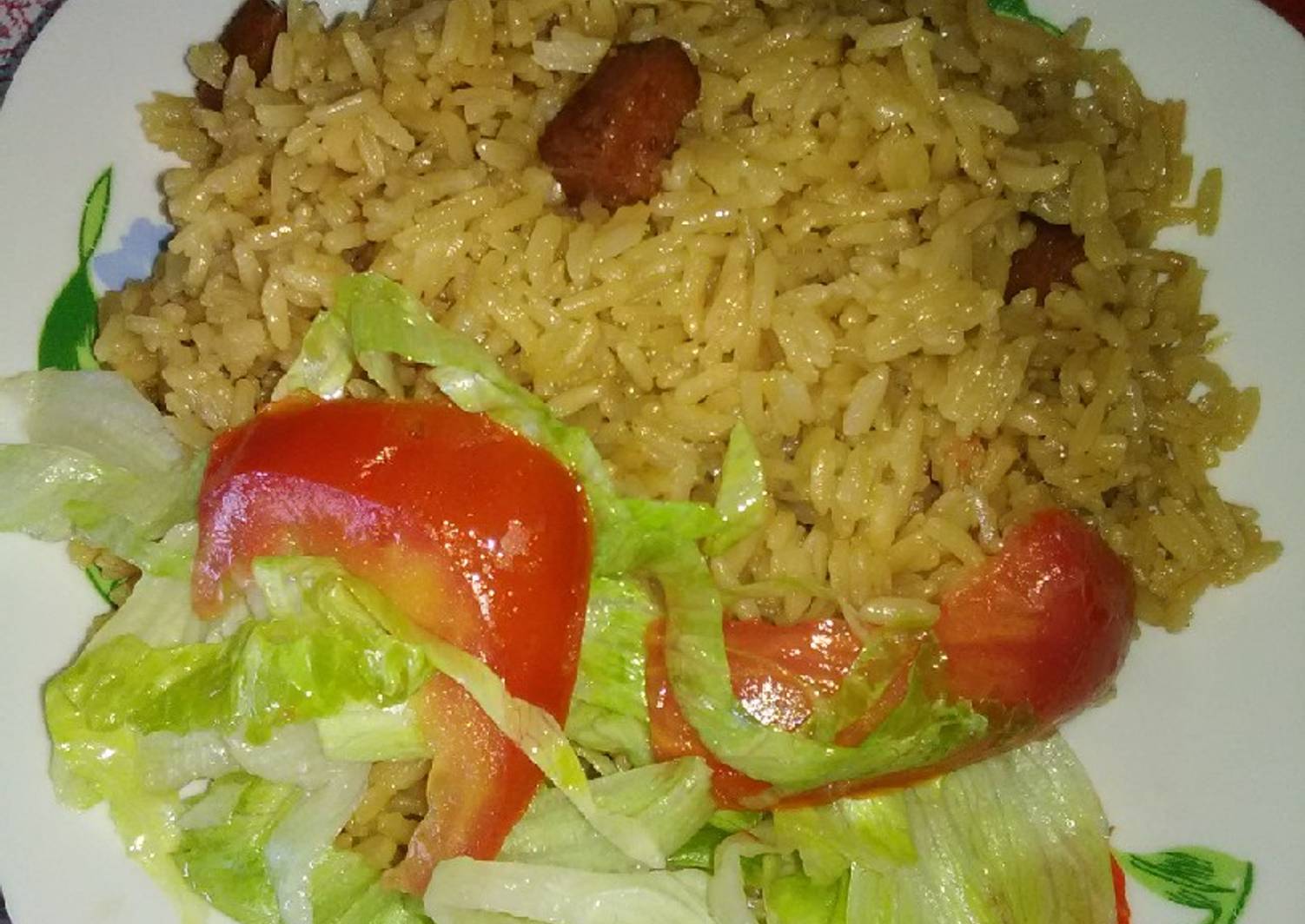 Locrio de salami Dominicano Receta de La guerrera de cristo Eloisa Cookpad