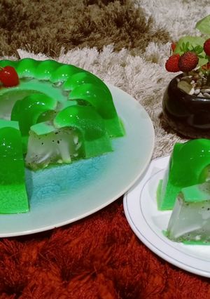 Foto resep Puding kelapa pandan ala bunda jkb