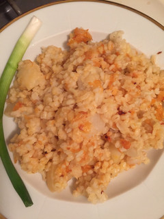 A picture of Bulgur pilaf with potatoes.