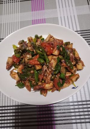 Foto resep Cumi asin cabe ijo endess