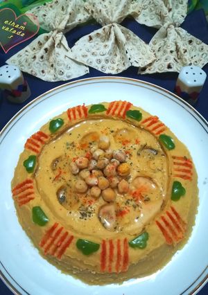 عکسی از دستور حمص بطحینه الهام پز