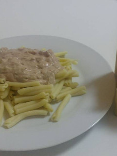 Una foto de Macarrones con salsa de foie gras
