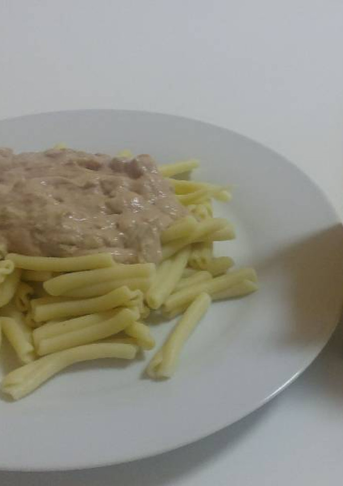 Una foto de Macarrones con salsa de foie gras