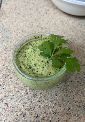 A picture of Cilantro Chutney (Dipping sauce)🍵.