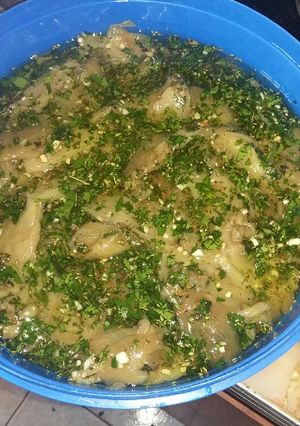 Una foto de Berenjenas al escabeche