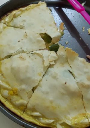 Una foto de Tarta de zapallitos verdes