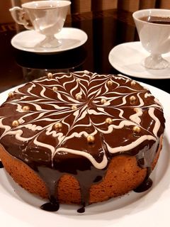 عکسی از دستور کیک انگور بدون فر