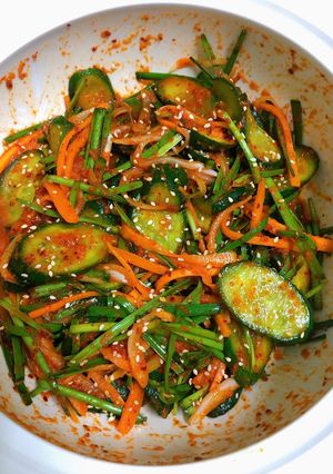 Hình của món Kim chi dưa chuột.