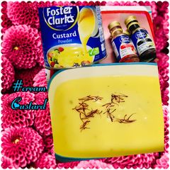 A picture of Cream custard with foster Clark’s.