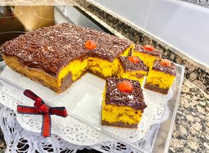 Foto principal de Pastel de zanahoria, con brigadeiro de chocolate