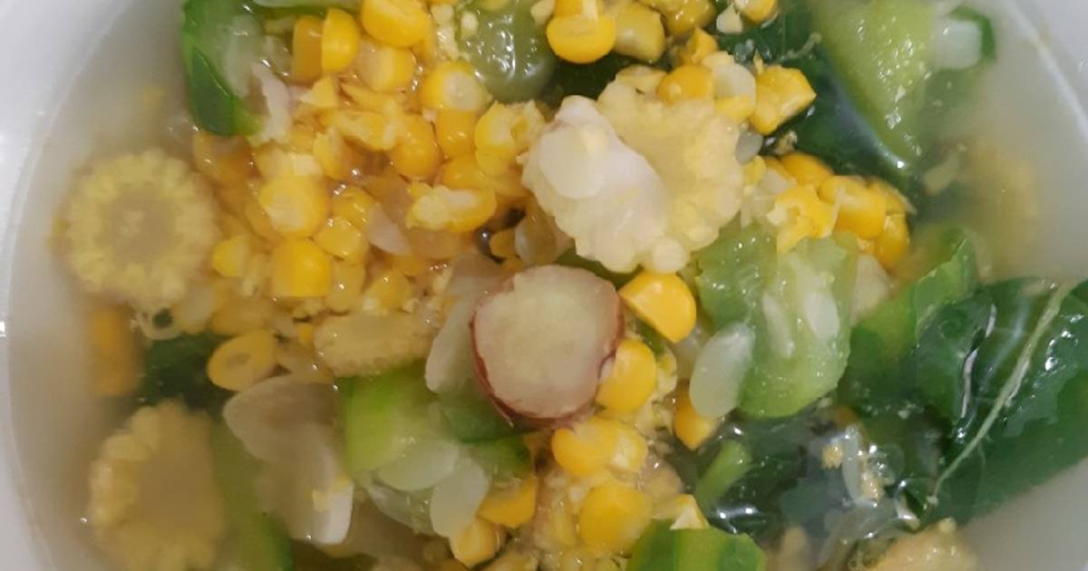 Resep Sayur Bening Campur Kathek Gambas Jagung Bayam Oleh Purwanto