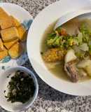 Canh soup và đậu hũ mỡ hành