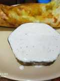 Masala dosa with coconut chutney