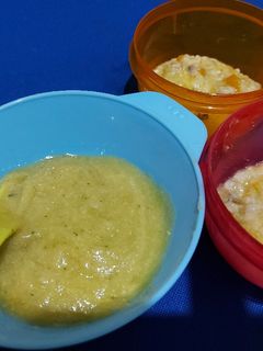 Foto resep Bubur Labu Bayam Tempe Ikan kembung (mpasi 6 bulan 4 bintang)