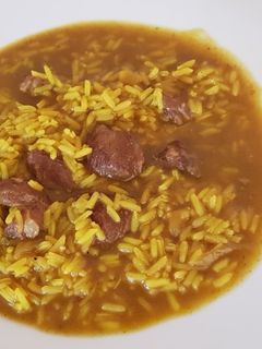 Una foto de Arroz con carrillada