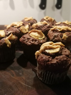 Φωτογραφία της συνταγής Muffins μπανάνας με κακάο και φυστικοβούτυρο