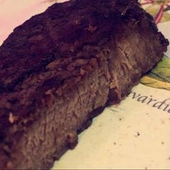 A picture of Well Done Steak With Garlic Butter.