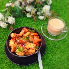 A picture of Bread upma.