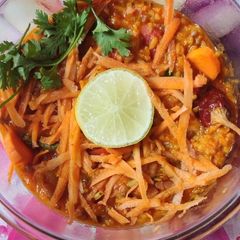 Carrot paneer dal fry A picture of Carrot paneer dal fry.