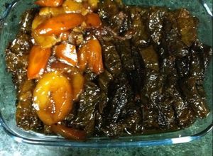 صورة لوصفة ورق عنب بدبس الرمان 😋😍