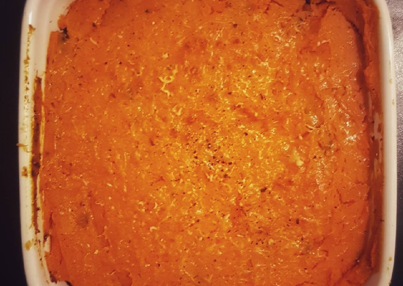 Parmentier patate douce boudin noir