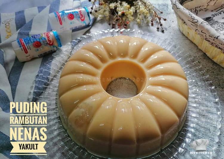 Arahan Buat Puding Rambutan Nenas Yakult yang Cepat