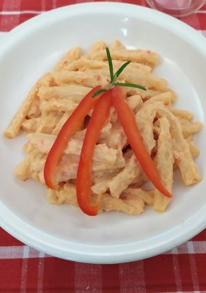 Foto di Casarecce con mousse ai peperoni