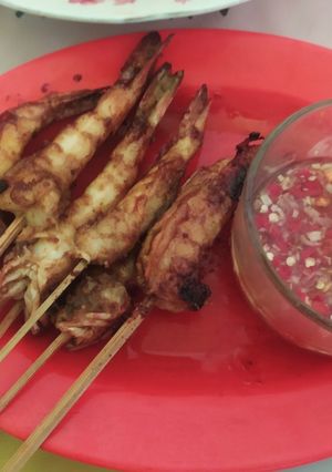 Foto resep Udang bakar madu dengan saus jeruk nipis